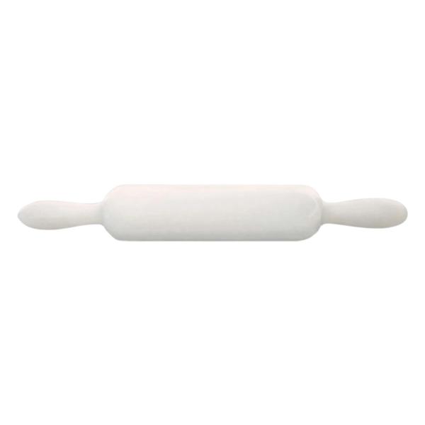 Oval Dough Roller Rolling Pin – Fixed Thickness - 45 cm length - white plastic