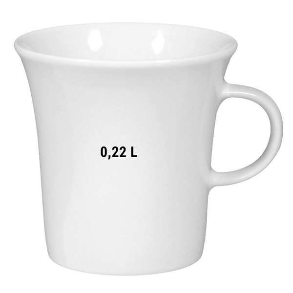 (6 adet) SELTMANN WEIDEN | Kafeterya Fincanı Kadeh - 0,22 Litre - Beyaz/Sade