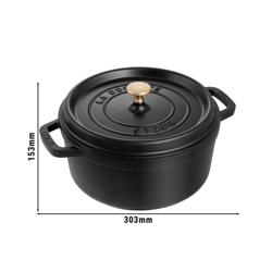 STAUB | LA COCOTTE - Kookpot - Ø 240mm - Gietijzer - Zwart