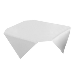 (50 komada) Stolnjak Porto od damasta - Glatki saten - 80x80 cm - Bijela boja