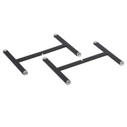 Supporto per buffet - Acciaio inox - Nero - 210x210mm - Altezza: 70mm - compatibile con Piastre & Piatti ≥210mm