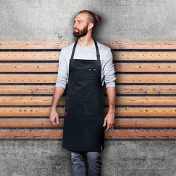 KARLOWSKY | Grembiule con pettorina a maniche corte ROCK CHEF®-Stage2 con fibbia e tasche