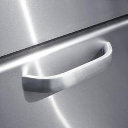 Podstavec pro nápojové výdejníky se zásobníky na kelímky a přihrádkou na led - Nerezová ocel AISI 304 - 1500x800 mm