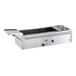 UBERT Mașini de prăjit pește - 1300x650mm - cu 1 raft și 2 recipiente