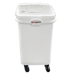 حاوية دقيق - 100 L - بولي بروبيلين - بغطاء - متحركة