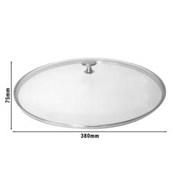 STAUB | Glass Lid – Wok Lid - Oven & Dishwasher Safe - Nickel-Plated Knob - Ø 37 cm
