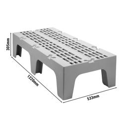 CAMBRO | Serie S - Base portante per carichi pesanti - 1220 mm - con superficie scanalata - grigio maculato
