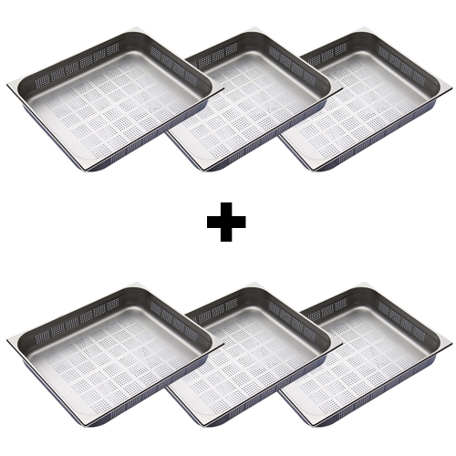 Paslanmaz Çelik GN Küvet 2/1 - Delikli - Yükseklik: 100 mm