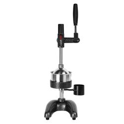 Commercial Manual Citrus Juicer - with Drip Tray - Ergonomic Handle(s) - Black - Stainless Steel