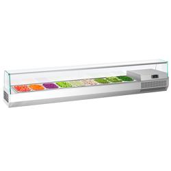 Sushikylmonter PREMIUM PLUS - 1976x353 mm - 9x GN 1/4 - med glasmonter