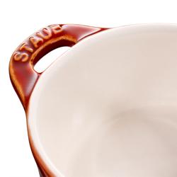 STAUB | CERAMIQUE - طنجرة كوكوت صغيرة - بقطر 100 مم - دائرية - سيراميك - نحاسي عتيق