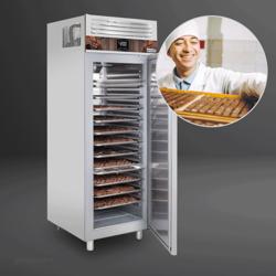 Armoire à chocolat réfrigérée positive Inox AISI 304 PREMIUM - GN 2/1 - 700 L - avec 1 porte & 4 grilles GN 2/1