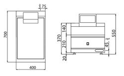 Elektrische Friteswarmer - 1,17kW - 1x GN 1/1 - op onderkast