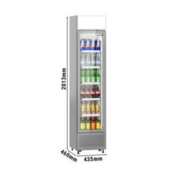 Commercial Beverage Display Fridge PREMIUM - Frameless - 145 L - 1 Glass Doors - Advertising Display