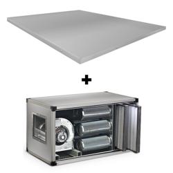 Geurfilterkast met motor - 2700m³/u - met voorfilter & koolstoffilter - incl. beschermpaneel