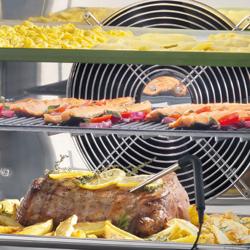 Kombidämpfer - Touch - 4x GN 1/1 - mit Hähnchengrill, Fettauffangsystem, Unterschrank, Waschsystem & Temperaturfühler
