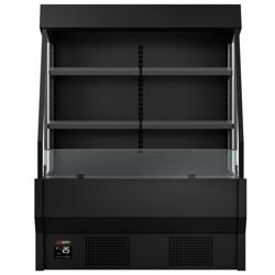 Commercial multideck display fridge - Open front - 1220mm - 300L - with 2 shelves - Black
