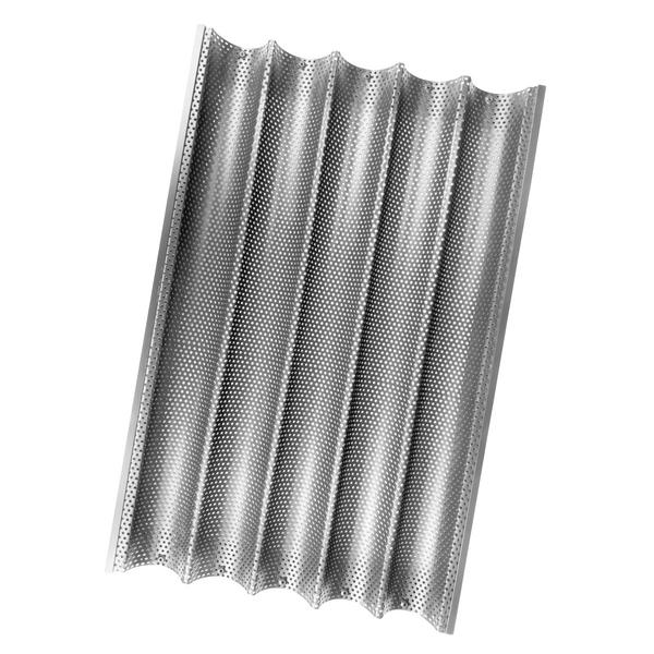 Plaque pour baguettes avec rainures - Aluminium - EN 600x400 - 5 rangées