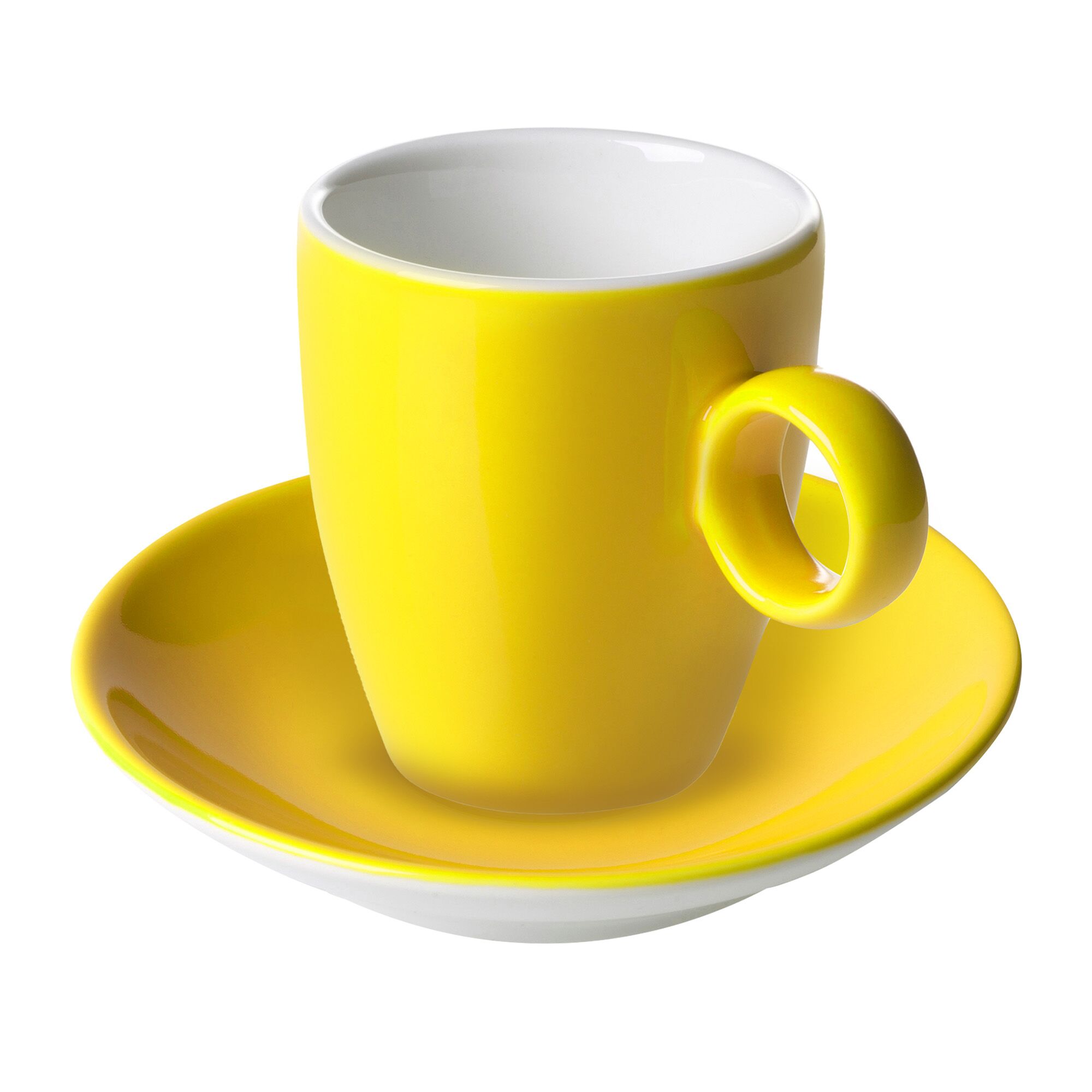 (6 pcs) BART COLOUR CAFE - Soucoupe pour tasse à espresso - Ø110mm - Jaune