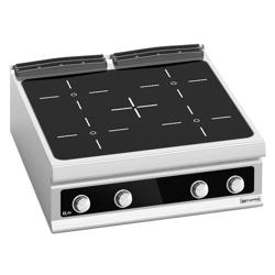 Commercial Infrared Hob - 4‑Zone - 16 kW - 900 mm Deep - Countertop - 800×900×340 mm - Bflex Digital Multisteuer - 400V 3N/PE - Paolo 900