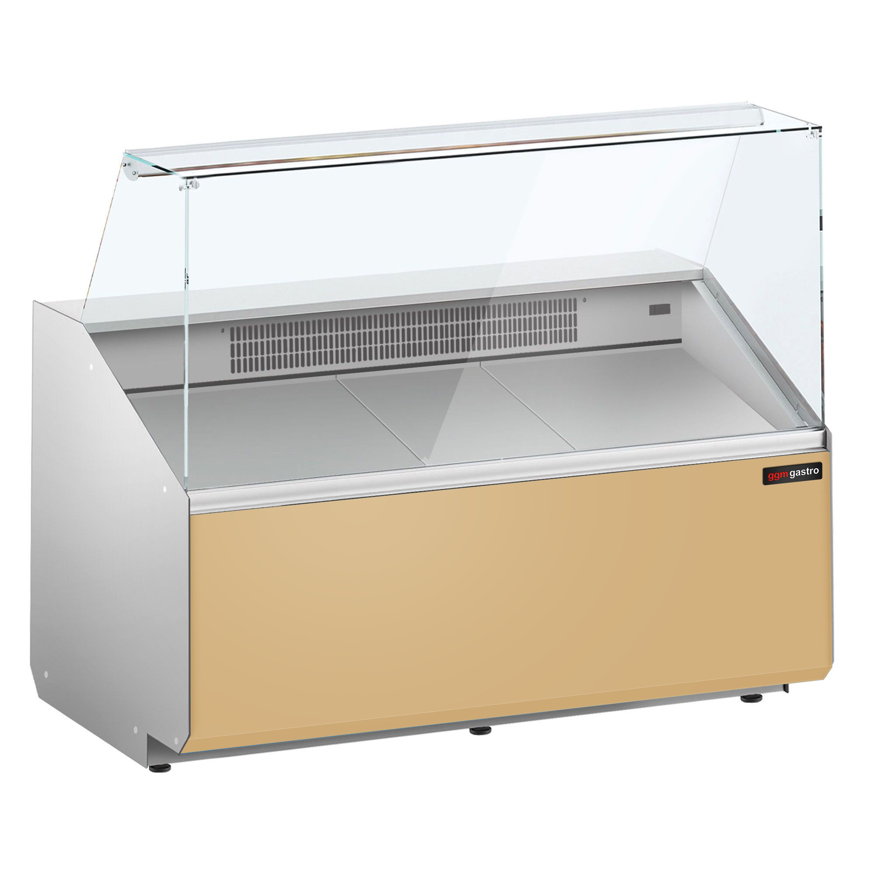 Comptoir vitrine réfrigérée - 1256x979mm - +2/+6°C - 262L - Façade beige