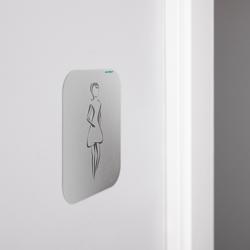 AIR-WOLF | Deurbord "Dames" - zelfklevend - RVS