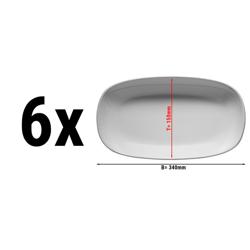 Tallrik oval - 34 cm - 6-pack