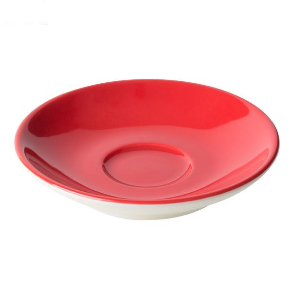 (6 db) BART COLOUR CAFE - Eszpresszó csészealj - Ø 11 cm - porcelán - Piros