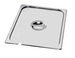 Stainless Steel GN Lid GN 2/3 - with ladle recess - 356x326x30mm