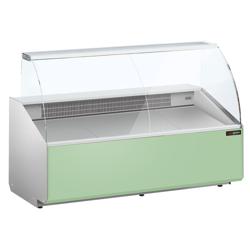 Comptoir vitrine réfrigérée - 1881x979mm - +2/+6°C - 387L - Façade vert clair - 3 portes