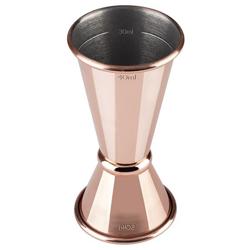 (6 uds) Jigger doble - acero inoxidable - Cobre - 2cl y 4cl - con marcas de llenado 1cl y 3cl