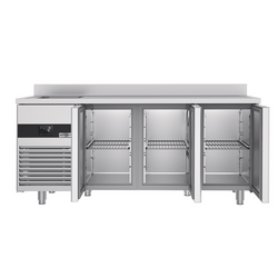Koelwerkbank PREMIUM - 1900x700mm - met 3 deuren, 1 spoelbak links & achterwand