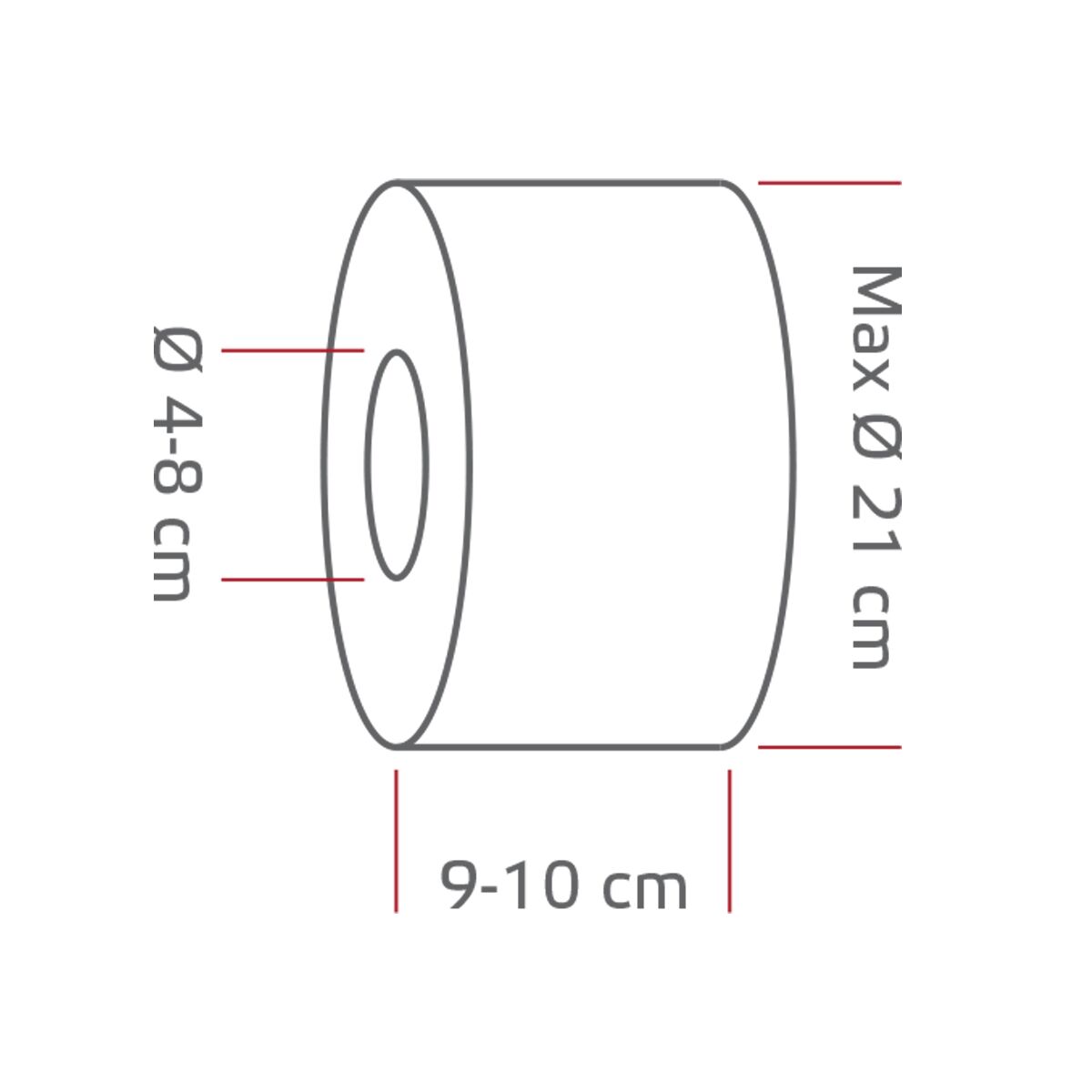 Distributeur de papier toilette Jumbo - pour 1 rouleau - Ø max 210mm - acier inoxydable