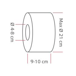 موزع ورق مرحاض جامبو - للـ رول حتى قطر 210 mm - ستانلس ستيل