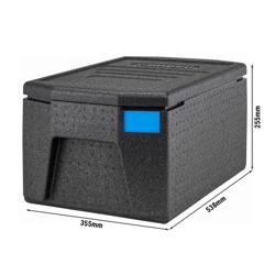 CAMBRO | Cam GoBox® Toploader – GN 1/1 – Black lid – 680×400×321 mm – 4h temperature hold