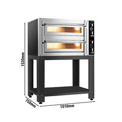 Forno elettrico per pizza - 4+4x 30cm - Manuale - incluso supporto base
