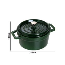 STAUB | LA COCOTTE - طنجرة كوكوت - بقطر 220 مم - حديد زهر - أخضر الريحان