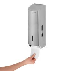 AIR-WOLF | Distributore di carta igienica -per 3 rotoli domestici - Acciaio inox