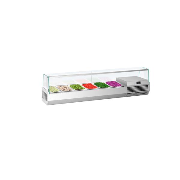Vitrine réfrigérée sur comptoir PREMIUM PLUS - 1733x413mm - 6x GN 1/3