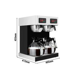 Filterkaffeemaschine - 2x 1,8 Liter - 4 kW - inkl. 2 Glaskannen
