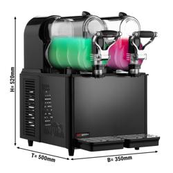 Machine à granita Professionnelle - 2x 3L - 430W - Noir
