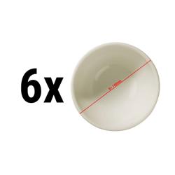 (6 pcs) Petit bol - Porcelaine - Ø 140mm - Profondeur : 55mm - Crème