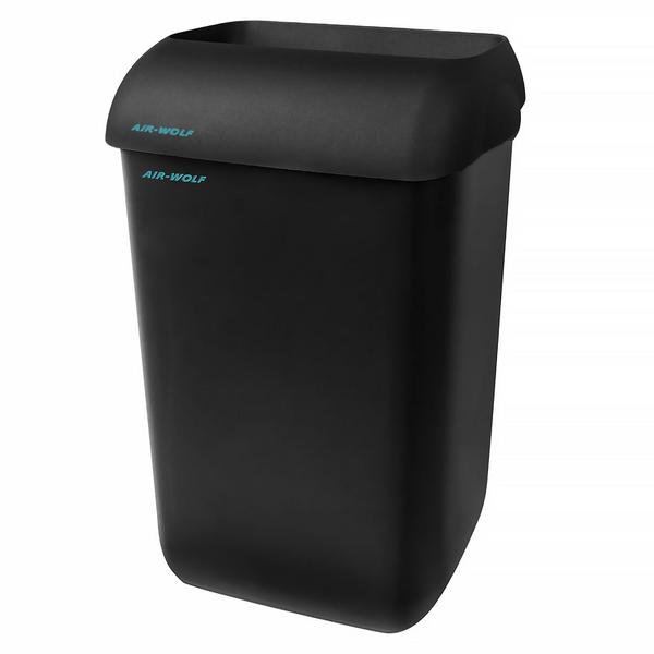 AIR-WOLF | Waste garbage can with hood - 23 liters - ABS plastic - anthracite