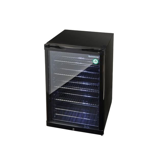 GASTRO-COOL | Back Bar Cooler Single Hinged Glass Door – 130 L - Black - 540 mm - 2–10 °C