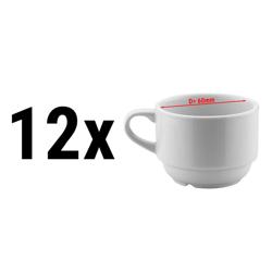 (12 szt.) ENTITY - Filiżanka do mokki - 100ml - Biały - Porcelana - sztaplowana