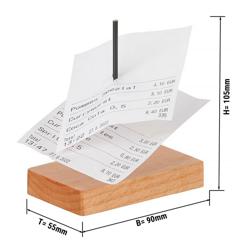 Receipt Spike - Brown - Single Pin - Blunt Tip - 90×55×105 mm