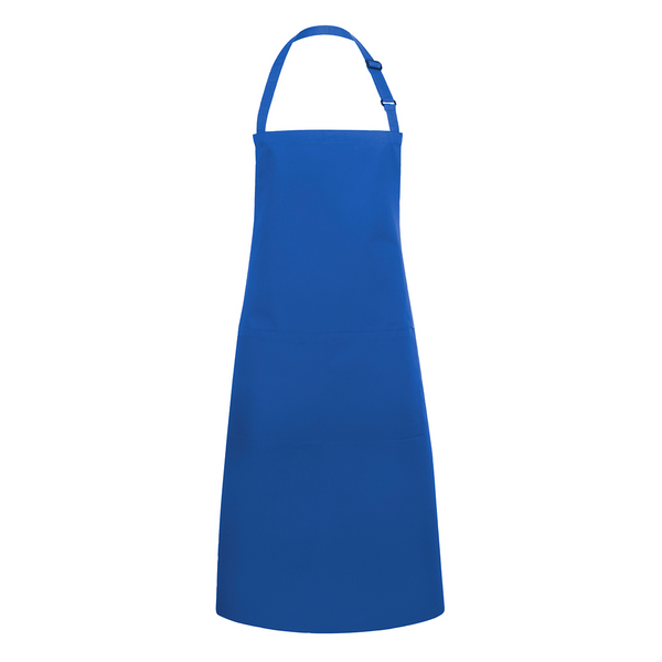 Karlowsky - Delantal con pechera con bolsillo Basic - Azul