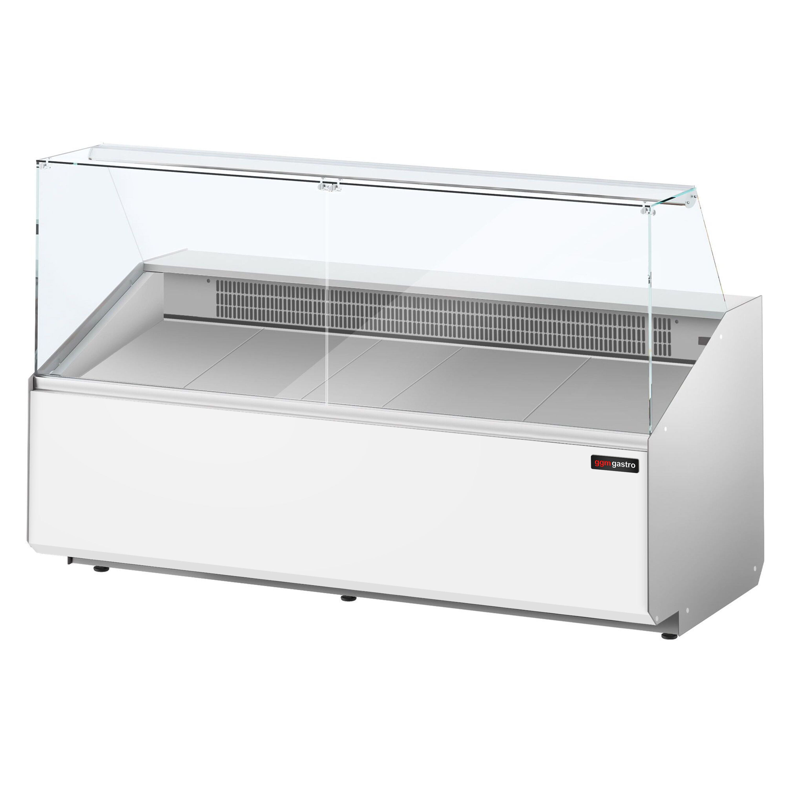 Comptoir vitrine réfrigérée - 2506x979mm - +2/+6°C - 512L - Façade blanche