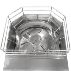 Exprimidor de naranjas automático - 200W - 63kg - con 20 naranjas/min, fruta 40–90mm, alimentación automática, ideal para autoservicio - Acero inoxidable