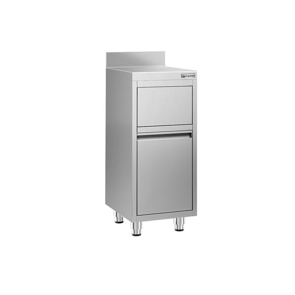 Afvalbak - kanteldeksel - 400x600x1150mm - RVS